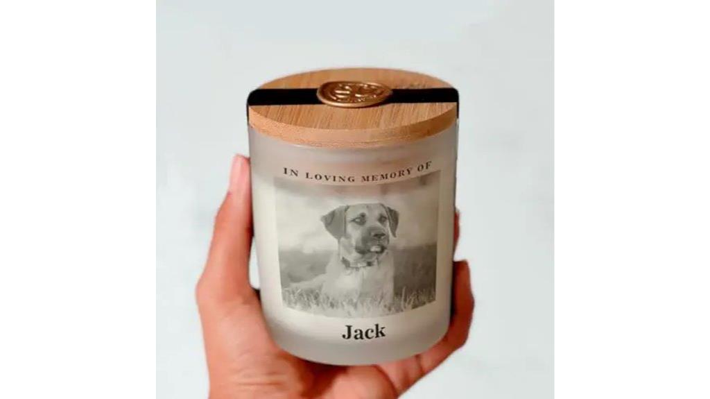 personalized memorial candle