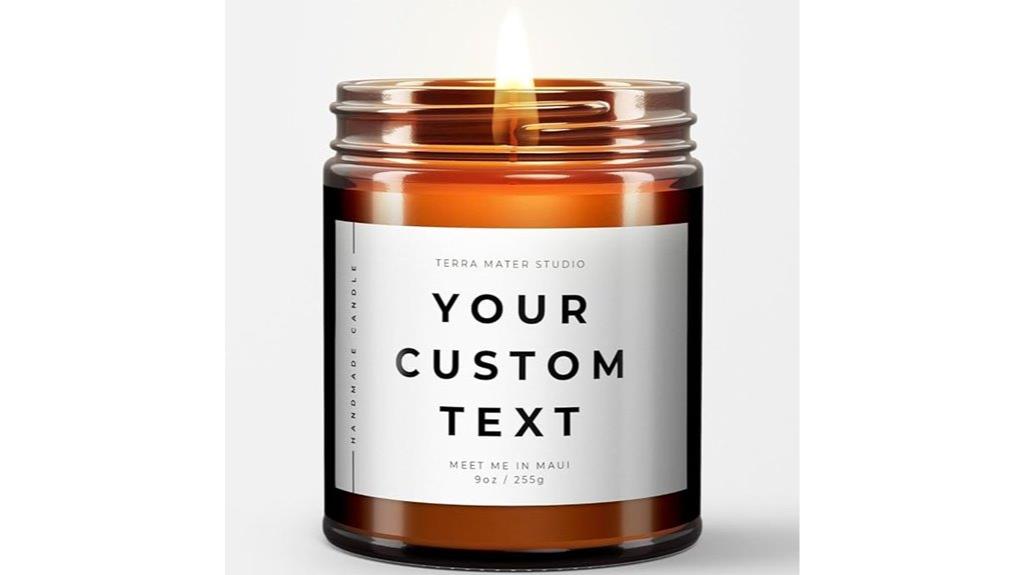 personalized natural soy candle