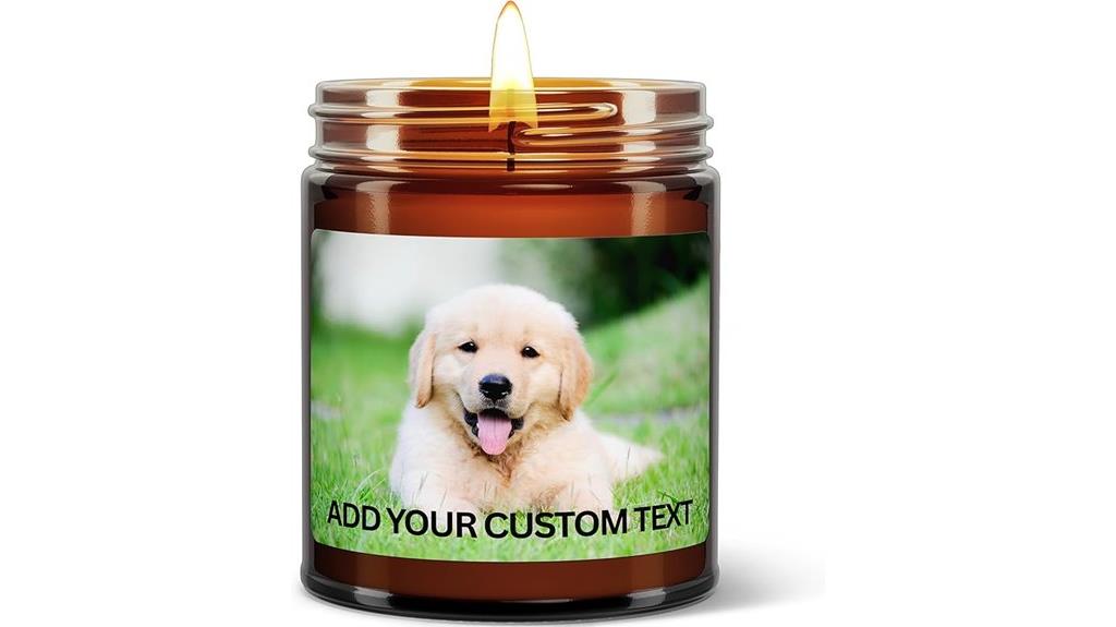 personalized photo candle gift