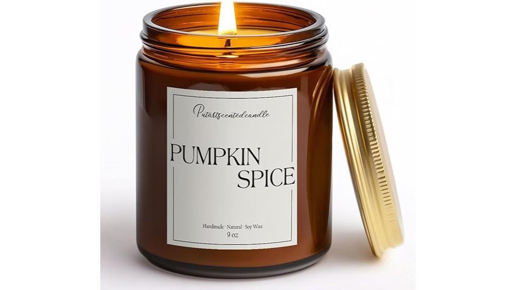 pumpkin spice candle jar