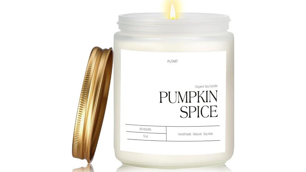 pumpkin spice fall candle