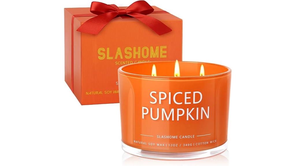 pumpkin spiced autumn candle