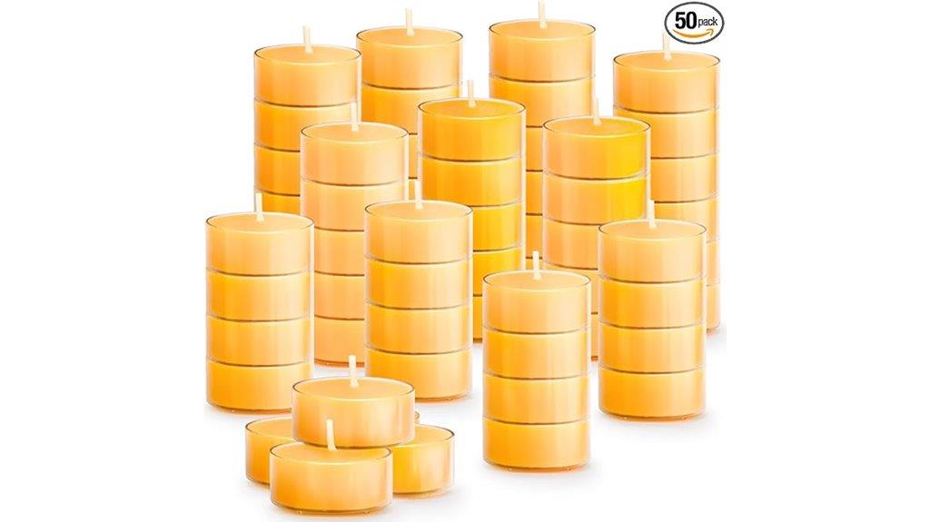 pure beeswax tealight candles