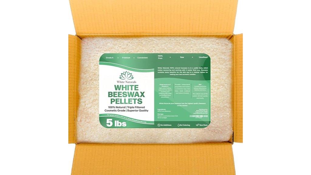 pure white beeswax pellets