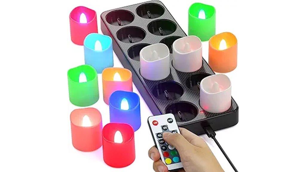 rechargeable color changing tea lights