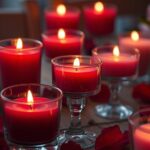 romantic rose candle selection