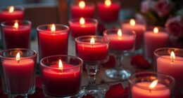 romantic rose candle selection