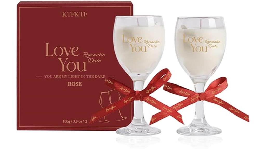 rose candle gift set
