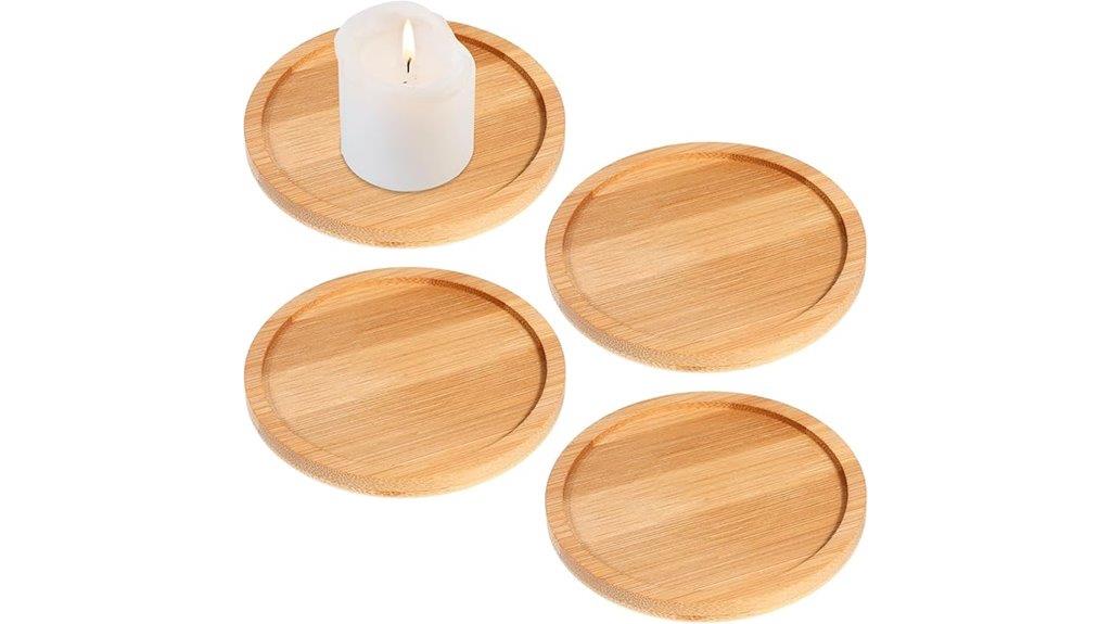 rustic bamboo candle holders