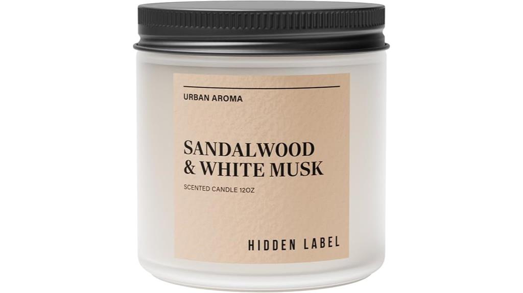 sandalwood white musk candle