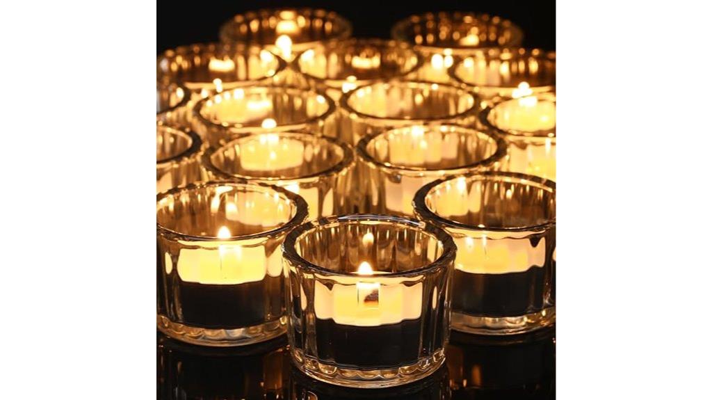set of 100 glass tealight holders