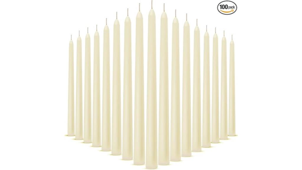 set of 100 taper candles