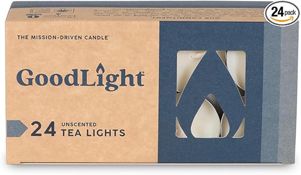 set of 24 unscented candles