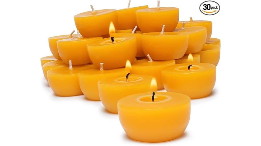 set of 30 beeswax candles