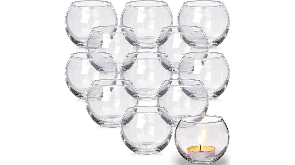 set of 36 glass candle holders
