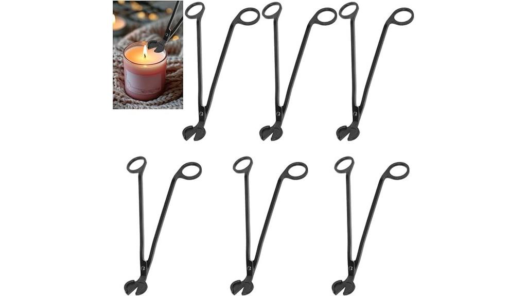set of black candle trimmers