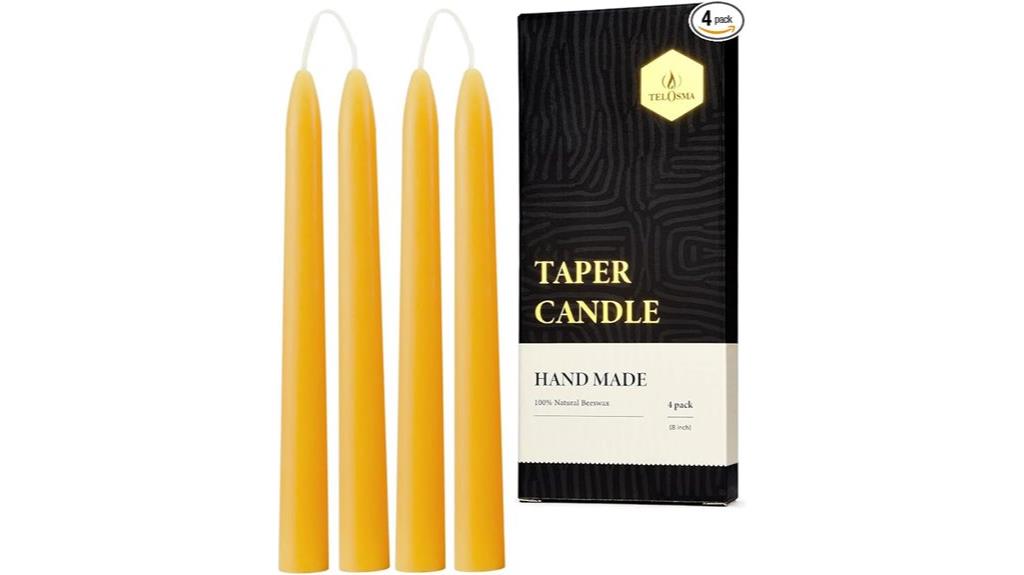 set of four 8 inch candles