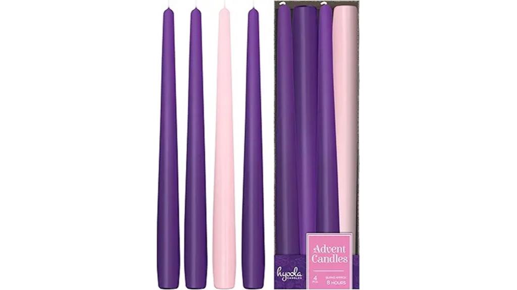 set of four advent candles