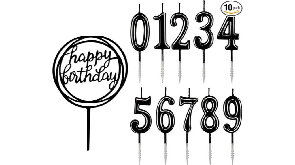 set of ten candles