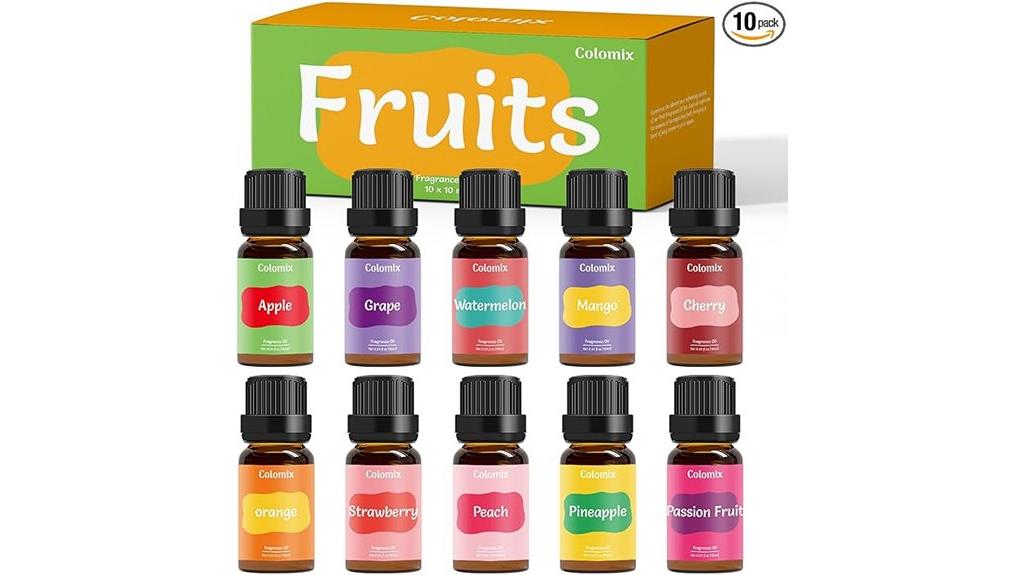 set of ten fruity oils