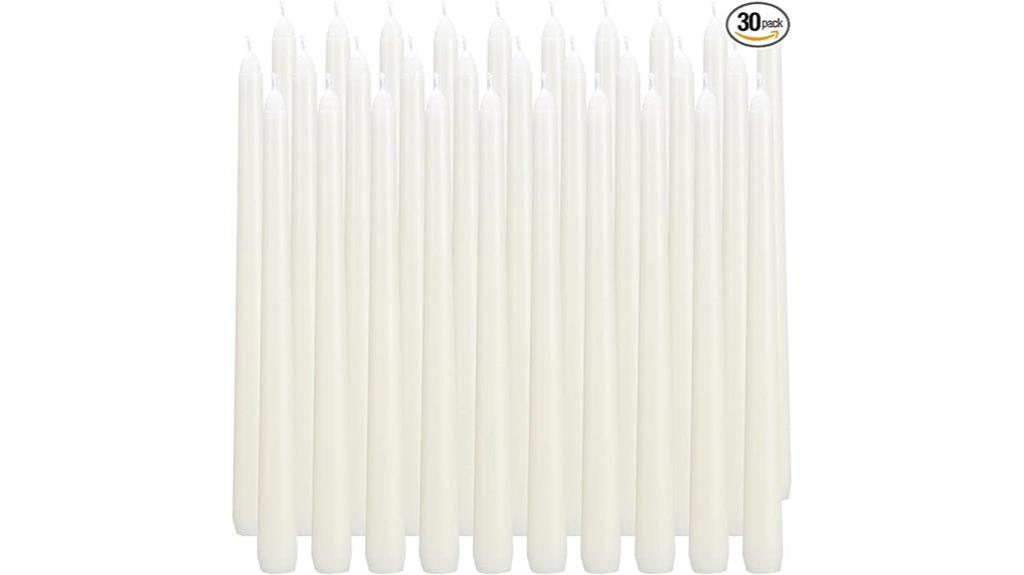 set of thirty ivory candles