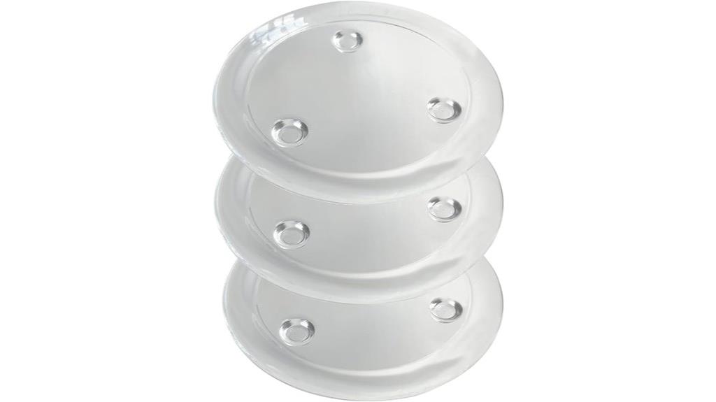 set of three clear holders