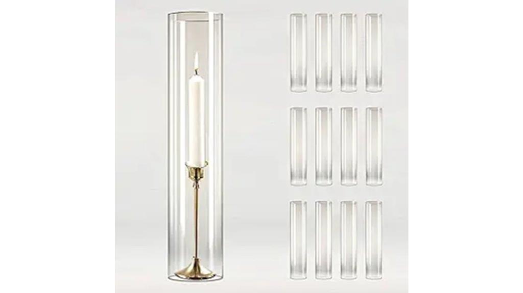 set of twelve glass candle holders