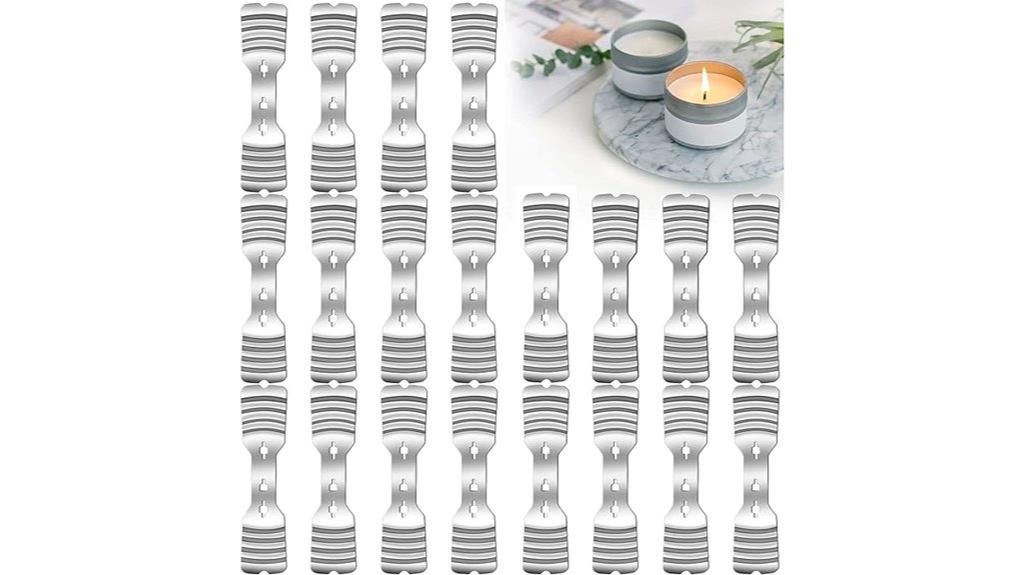 set of twenty stainless steel wick holders