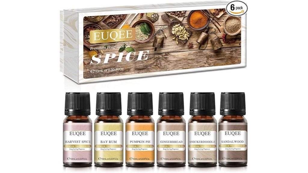 six fragrance oil set