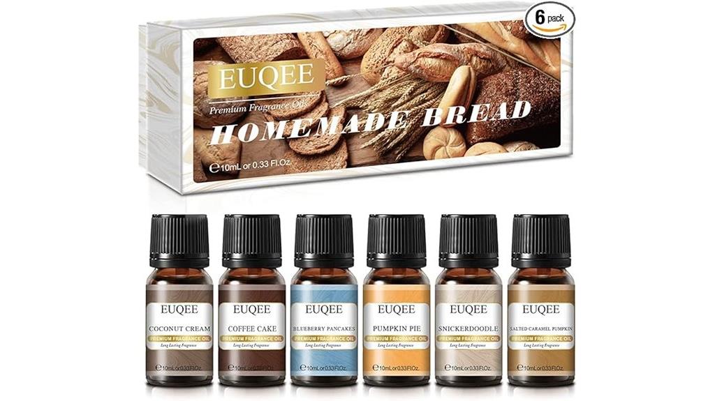 six fragrance oils