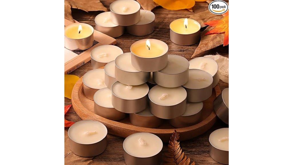 six hour white tea lights