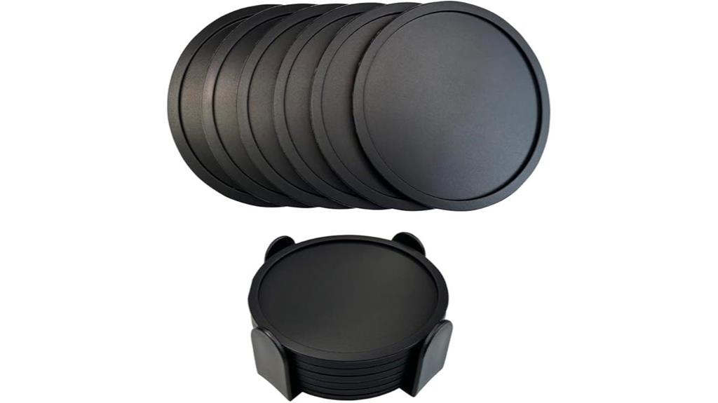 six silicone drink coasters