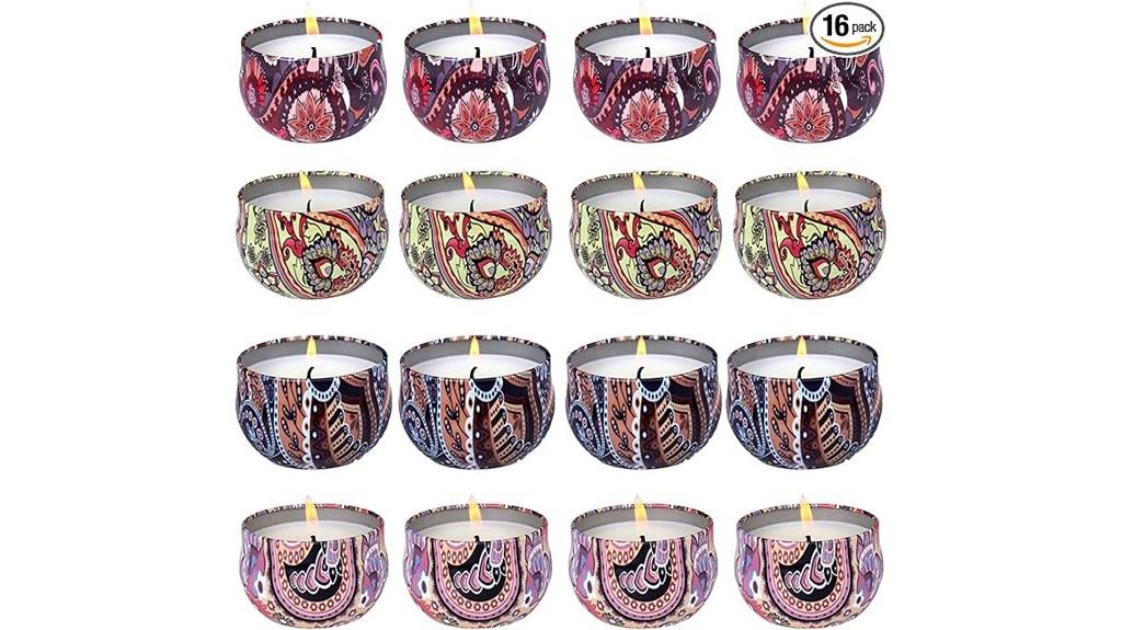 sixteen scented candle set