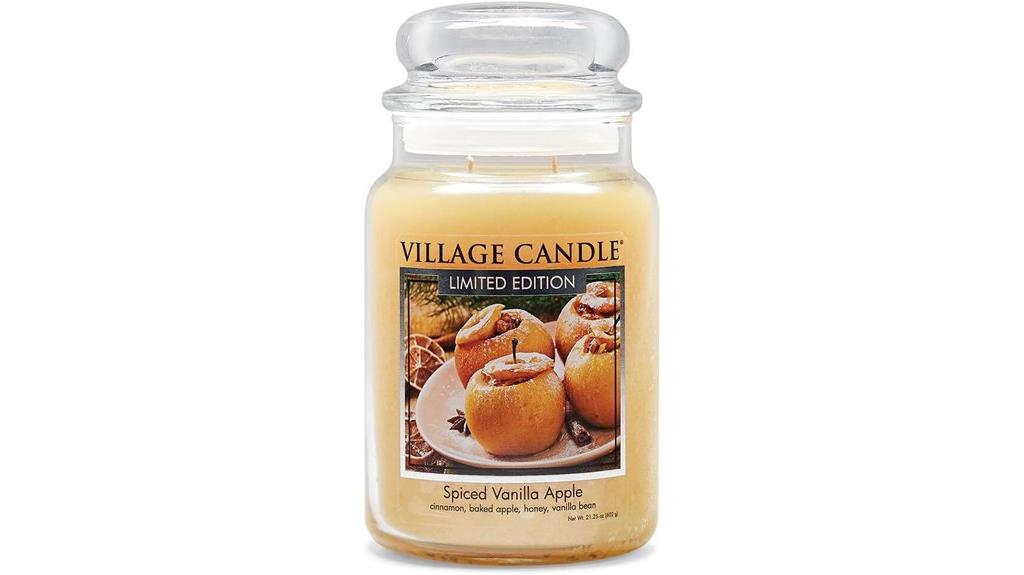 spiced vanilla apple candle