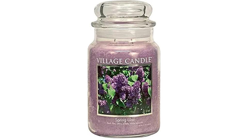 spring lilac glass candle