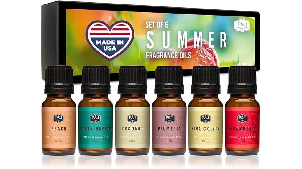 summer fragrance oil set