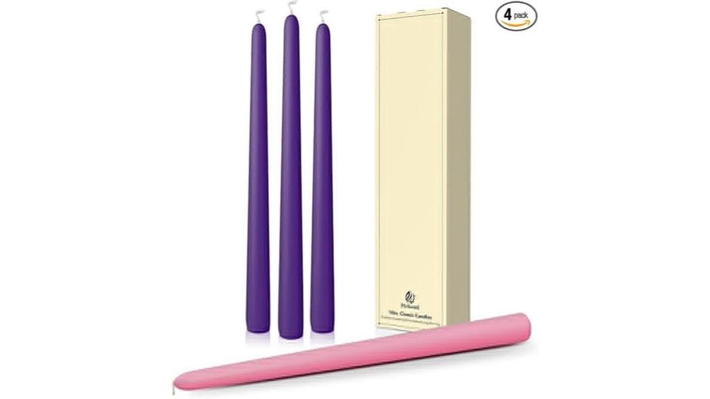 tall dripless candle set