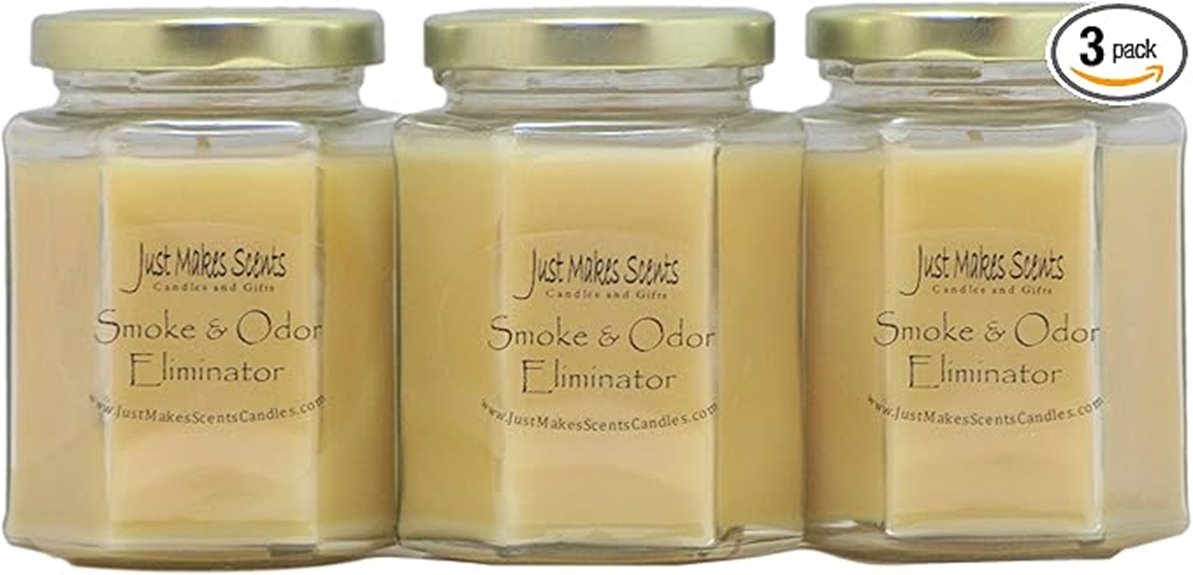 three candle odor eliminators