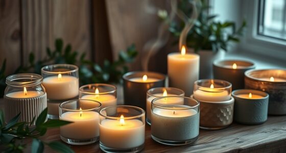 top hand poured aromatherapy candles