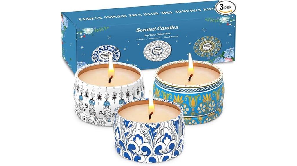 triple soy candle gift set
