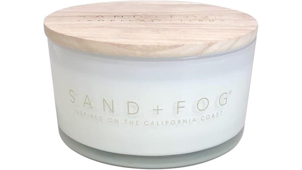 tropical citrus scented candle