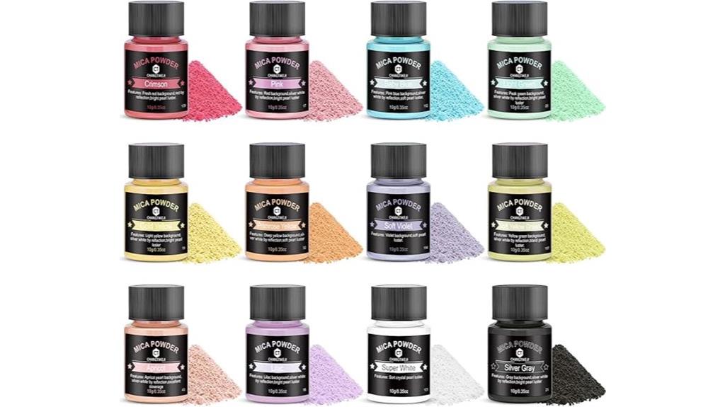 twelve color pearlescent mica
