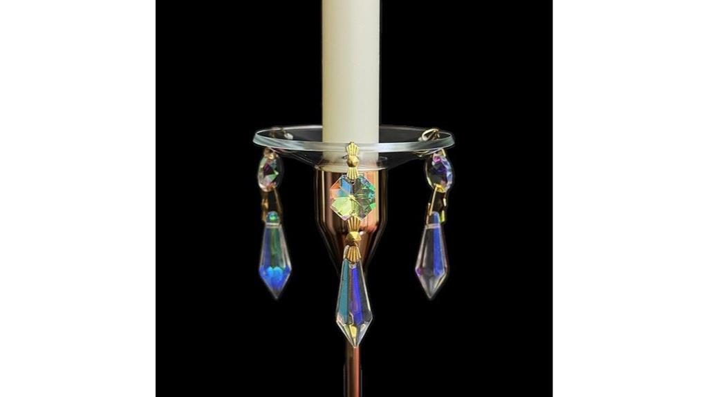 two glass candle bobeches