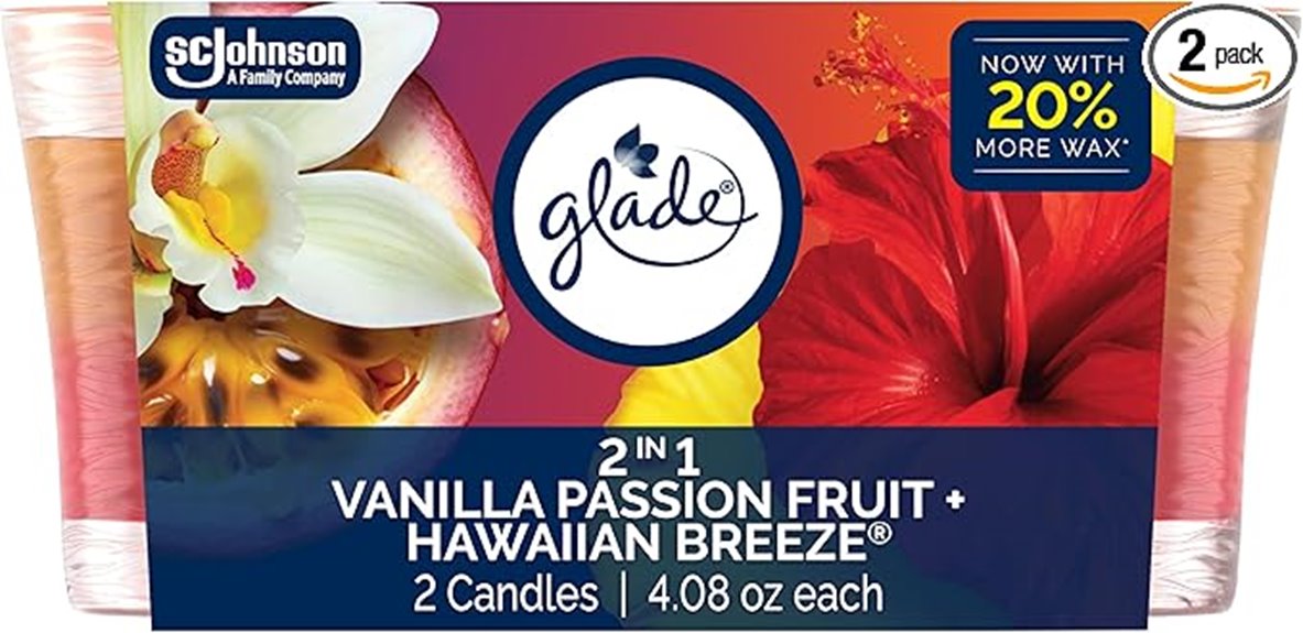 two scented candle jars
