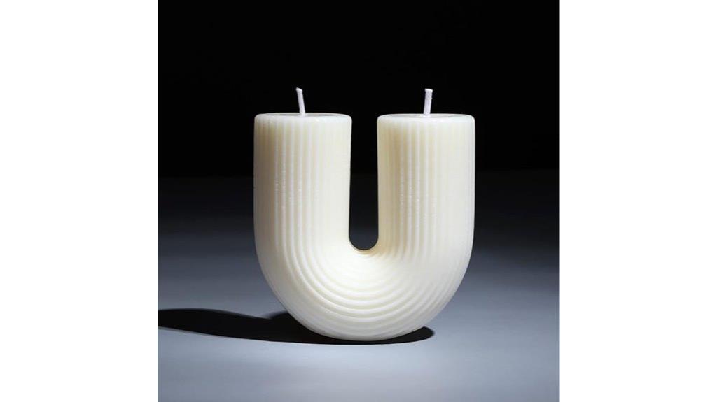u shaped soy wax candle
