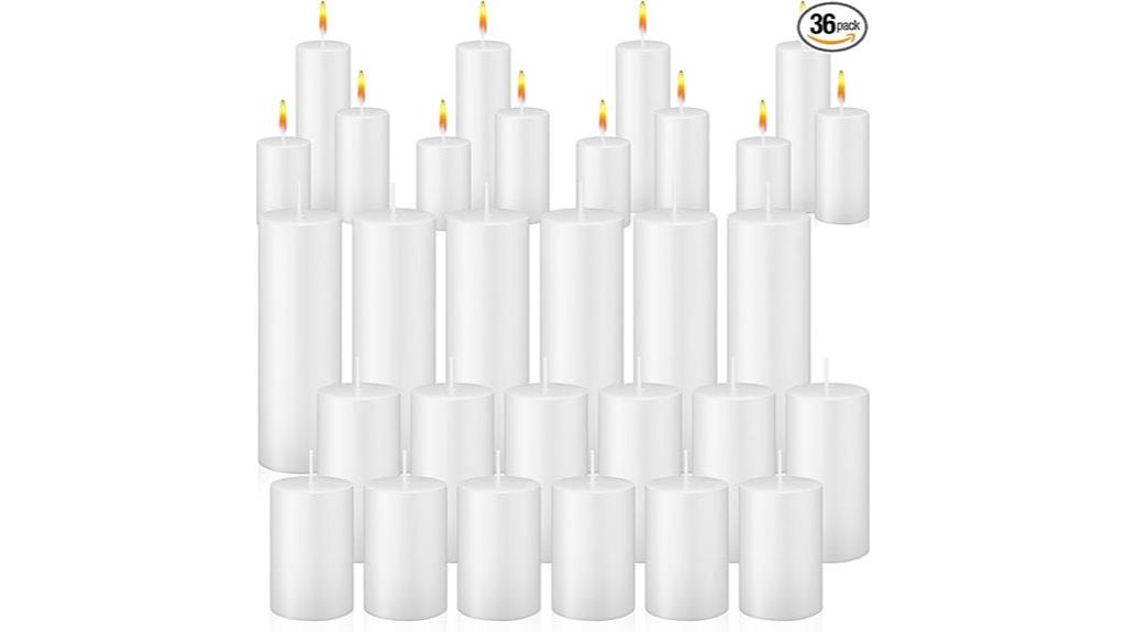 unscented dripless pillar candles
