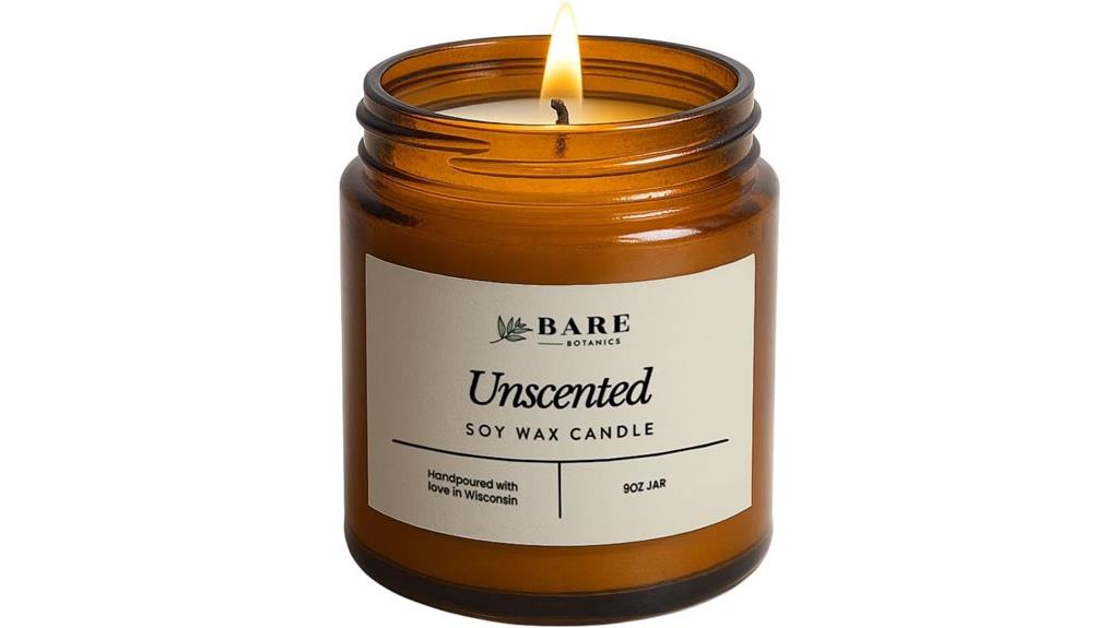 unscented soy candle jar