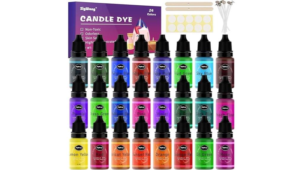 vibrant candle dye set