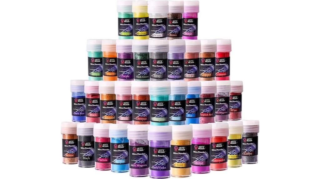 vibrant epoxy mica pigments