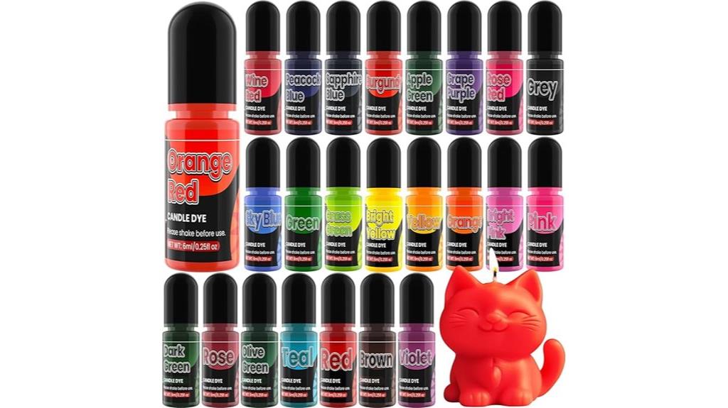 vibrant liquid candle dyes